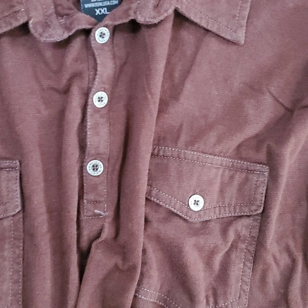 Kuhl Brown 1/4 button polo shirt